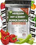 photo: You can buy 10 Sweet and Hot Pepper Seeds for Gardening Indoors & Outdoors - Non GMO Heirloom Pepper Seeds Variety Pack - Cayenne, Anaheim, California Bell & More online, best price $11.30 ($1.13 / Count) new 2024-2023 bestseller, review