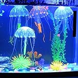 photo: You can buy Artificial Jellyfish Fish Tank Decoration, 2022 The Newest Fluorescent Silicone Simulation Floating, Fish Tank Ornament Aquarium Decoration, Fish Tank Fluorescent Glowing Beauty Fake Jellyfish Aquarium Ornament online, best price $5.97 new 2024-2023 bestseller, review
