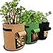 photo GEMGO 3 Pack Potato Grow Bag, 7 Gallon Aeration Waterproof Fabric Sweet Potato Planter, Harvest Window Vegetable Peanut Growing Box Bucket Pot for Nursery Garden (3 Pack, Black Brown Green) 2024-2023