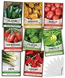 photo: You can buy Heirloom Hot Salsa Growing Seed Packets 8 Varieties Habanero, Jalapeno, Serrano Peppers, Roma, San Marzano Tomato, Cilantro, Green Onion, Tomatillo for Garden Non-GMO Heirloom Gardeners Basics online, best price $15.95 ($1.99 / Count) new 2024-2023 bestseller, review