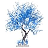 photo: You can buy HITOP Pets Plastic Plants for Fish Tank Decorations Large Artificial Aquarium Decor (Blue-White Tree) online, best price $9.99 new 2024-2023 bestseller, review