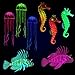 photo 8 Pieces of Luminous Aquarium Decoration Silicone Decoration Artificial Fluorescent Jellyfish Luminous Lionfish Seahorse Aquarium Decoration Silicone Aquarium Decoration Suitable for Aquarium 2024-2023