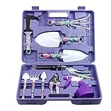 photo: You can buy Garden Tools Set, JUMPHIGH 10 Pieces Gardening Tools with Purple Floral Print, Ergonomic Handle Trowel Rake Weeder Pruner Shears Sprayer, Garden Hand Tools with Carrying Case Gardening Gifts for Women online, best price $36.99 new 2024-2023 bestseller, review