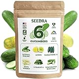 photo: You can buy Seedra 6 Cucumber Seeds Variety Pack - 220+ Non GMO, Heirloom Seeds for Indoor Outdoor Hydroponic Home Garden - National Pickling, Lemon, Spacemaster Bush Cuke, Marketmore & More online, best price $13.99 new 2024-2023 bestseller, review