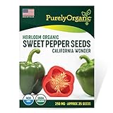 photo: You can buy Purely Organic Products Purely Organic Heirloom Sweet Pepper Seeds (California Wonder) - Approx 35 Seeds online, best price $4.39 ($0.13 / Count) new 2024-2023 bestseller, review
