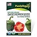 photo Purely Organic Products Purely Organic Heirloom Sweet Pepper Seeds (California Wonder) - Approx 35 Seeds 2024-2023
