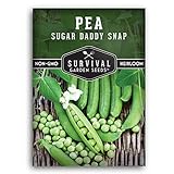 photo: You can buy Survival Garden Seeds - Sugar Daddy Snap Pea Seed for Planting - Packet with Instructions to Plant and Grow in Delicious Pea Pods Your Home Vegetable Garden - Non-GMO Heirloom Variety online, best price $5.49 new 2024-2023 bestseller, review