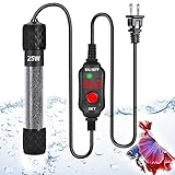 photo: You can buy Aquarium Heater Small Fish Tank Heater Submersible 25W 50W 100W, Precise Temperature Control with Intelligent Memory Function, External LED Digital Temp Controller Suitable for Betta Fish Turtle online, best price $15.99 new 2024-2023 bestseller, review