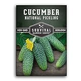 photo: You can buy Survival Garden Seeds - National Pickling Cucumber Seed for Planting - Packet with Instructions to Plant and Grow Cucumis Sativus in Your Home Vegetable Garden - Non-GMO Heirloom Variety online, best price $4.99 new 2024-2023 bestseller, review