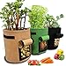 photo 3 Pcs 10 Gallon Potato Grow Bags, Vegetables Planter Bags Growing Container for Potato Cultivation Grow Bags, Breathable Nonwoven Fabric Cloth,Easy to Harvest(10 Gallon) 2024-2023