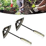 photo: You can buy 2Pcs All-Steel Hardened Hollow Hoe,Durable Garden Weed Puller,Sharp Weed Removal Tool Gardening Edger Weeder Hand Shovel Edge Tool for Garden Weeding Rake Planting Hand Tools Loosening Soil 2PCS online, best price $14.99 new 2024-2023 bestseller, review