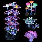 photo: You can buy Lpraer 4 Pack Glow Aquarium Decorations Coral Reef Glowing Mushroom Anemone Simulation Glow Plant Glowing Effect Silicone for Fish Tank Decorations online, best price $19.99 new 2024-2023 bestseller, review