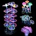 photo Lpraer 4 Pack Glow Aquarium Decorations Coral Reef Glowing Mushroom Anemone Simulation Glow Plant Glowing Effect Silicone for Fish Tank Decorations 2023-2022