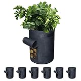 photo: You can buy Gardzen 6 Pack BPA-Free 10 Gallon Vegetable Grow Bags with Access Flap and Handles, Suitable for Planting Potato, Taro, Beets, Carrots, Onions, Peanut online, best price $21.99 new 2024-2023 bestseller, review