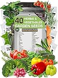 photo: You can buy Ultimate Set of 40 Vegetable and Herb Seeds Packets for Planting Outdoors and Indoors - Good for Hydroponic Garden - Heirloom and Non GMO - Tomatoes, Cucumber, Bell Pepper, Chives, Cilantro and Others online, best price $38.83 ($0.97 / Count) new 2024-2023 bestseller, review