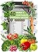photo Ultimate Set of 40 Vegetable and Herb Seeds Packets for Planting Outdoors and Indoors - Good for Hydroponic Garden - Heirloom and Non GMO - Tomatoes, Cucumber, Bell Pepper, Chives, Cilantro and Others 2024-2023