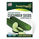 photo: You can buy Purely Organic Heirloom Cucumber Seeds (Marketmore 76) - Approx 140 Seeds - Certified Organic, Non-GMO, Open Pollinated, Heirloom, USA Origin online, best price $4.49 new 2024-2023 bestseller, review