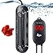 photo AQQA Aquarium Heater 500W 800W Submersible Fish Tank Heater with Double Explosion-Proof Quartz Tubes and External LCD Display Controller for Marine Saltwater and Freshwater 2022-2021