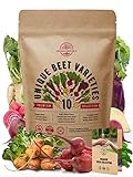 photo: You can buy 10 Rare Beet Seeds Variety Pack for Planting Indoor & Outdoors 1000+ Heirloom Non-GMO Bulk Beets Gardening Seeds: Chioggia, Detroit Dark Red, Sugar, Cylindra, Golden, Bulls Blood, White Albino & More online, best price $12.99 ($1.30 / Count) new 2024-2023 bestseller, review