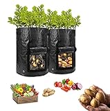 photo: You can buy HomeFoundry 10 Gallon Potato Grow Bags – 2 Pack Portable Aeration Fabric with Hook & Loop Window Garden Planting Bags for Vegetables-Carrots-Onion & Tomato’s online, best price $8.99 new 2024-2023 bestseller, review
