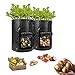 photo HomeFoundry 10 Gallon Potato Grow Bags – 2 Pack Portable Aeration Fabric with Hook & Loop Window Garden Planting Bags for Vegetables-Carrots-Onion & Tomato’s 2023-2022