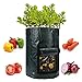 photo ANPHSIN 4 Pack 10 Gallon Garden Potato Grow Bags with Flap and Handles Aeration Fabric Pots Heavy Duty 2023-2022