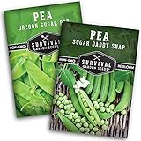 photo: You can buy Survival Garden Seeds Sugar Peas Collection Seed Vault - Oregon Sugar Pod II Pea & Sugar Daddy Snap Pea - Non-GMO Heirloom Varieties to Grow Delicious Cool Weather Vegetables on Your Homestead online, best price $7.99 new 2024-2023 bestseller, review