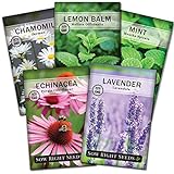 photo: You can buy Sow Right Seeds - Herbal Tea Collection - Lemon Balm, Chamomile, Mint, Lavender, Echinacea Herb Seed for Planting; Non-GMO Heirloom Seed, Instructions to Plant Indoor or Outdoor; Great Gardening Gift online, best price $10.99 new 2024-2023 bestseller, review
