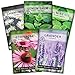 photo Sow Right Seeds - Herbal Tea Collection - Lemon Balm, Chamomile, Mint, Lavender, Echinacea Herb Seed for Planting; Non-GMO Heirloom Seed, Instructions to Plant Indoor or Outdoor; Great Gardening Gift 2024-2023