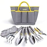 photo: You can buy Jardineer Garden Tools Set, 8PCS Heavy Duty Garden Tool Kit with Outdoor Hand Tools, Garden Gloves and Storage Tote Bag, Gardening Tools Gifts for Women and Men online, best price $28.99 new 2024-2023 bestseller, review