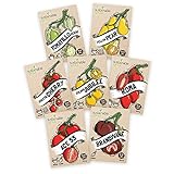 photo: You can buy Tomato Seeds Variety Pack - 100% Non GMO - Cherry, Brandywine Beefsteak, Yellow Pear, Golden Jubilee, Plum Roma, Tomatillo Verde, Ace 55. Heirloom Tomatoes Seeds for Planting in Your Organic Garden online, best price $14.95 new 2024-2023 bestseller, review