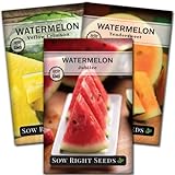 photo: You can buy Sow Right Seeds - Tri-Color Watermelon Seed Collection for Planting - Red Jubilee, Yellow Crimson and Orange Tendersweet Watermelons. Non-GMO Heirloom Seeds to Plant a Home Vegetable Garden online, best price $9.99 new 2024-2023 bestseller, review