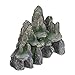 foto Relaxdays Decoración Acuario, Roca con Cuevas, Piedra Decorativa, 21 cm de Alto, 1 Ud, Poliresina, Gris y Verde 2024-2023