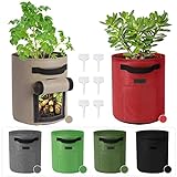 photo: You can buy Future Way 6-Pack Potato Grow Bags, 10 Gallon Potato Planters with 2 Flaps, Sturdy Fabric Pots with Handles & Reinforced Stitching, Labels Included, Multi-Color Set online, best price $35.99 new 2024-2023 bestseller, review