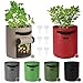 photo Future Way 6-Pack Potato Grow Bags, 10 Gallon Potato Planters with 2 Flaps, Sturdy Fabric Pots with Handles & Reinforced Stitching, Labels Included, Multi-Color Set 2024-2023