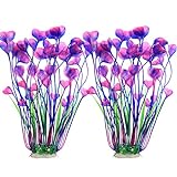 photo: You can buy JIH Plastic Plants for Aquarium,Tall Artificial Plants for Fish Tank Decor 15.6 Inch (2 Pcs) (Purple) online, best price $12.78 new 2024-2023 bestseller, review