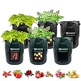 photo: You can buy Potato Bags Plant Pot,6 Pack Potatoes Plant Grow Bag, 7 Gallon Garden Plant Pot for Vegetable with Harvest Window and Handles,Large Plant Pot Heavy Bag Seeds for Planting Vegetables online, best price $16.99 new 2024-2023 bestseller, review