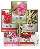 photo: You can buy Radish Seeds for Planting 5 Individual Packets - Watermelon, French Breakfast, Champion, Cherry Belle, White Icicle for Your Non GMO Heirloom Vegetable Garden by Gardeners Basics online, best price $10.95 new 2024-2023 bestseller, review