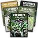 photo Survival Garden Seeds Cucumber Collection - Mix of Armenian, Beit Alpha, Lemon, National Pickling, & Spacemaster Seed Packets to Grow Vining Vegetables on The Homestead - Non GMO Heirloom Seed Vault 2024-2023