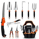 photo: You can buy Garden Tool Set,10 PCS Stainless Steel Heavy Duty Gardening Tool Set with Soft Rubberized Non-Slip Ergonomic Handle Storage Tote Bag,Gardening Tool Set Gift for Women and Men online, best price $39.99 new 2024-2023 bestseller, review