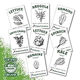photo: You can buy Organic Garden Greens Vegetable Seeds - 8 Varieties of Heirloom, Non-GMO Salad Green Seeds - Lettuce, Arugula, Swiss Chard, Kale, and Spinach online, best price $11.24 ($1.40 / Count) new 2024-2023 bestseller, review