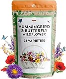 photo: You can buy 130,000+ Wildflower Seeds - Premium Birds & Butterflies Wildflower Seed Mix [3 Oz] Flower Garden Seeds - Bulk Wild Flowers: 23 Wildflowers Varieties of 100% Non-GMO Annual Flower Seeds for Planting online, best price $17.95 ($0.00 / Count) new 2024-2023 bestseller, review
