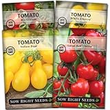 photo: You can buy Sow Right Seeds - Cherry Tomato Seed Collection for Planting - Large Red Cherry, Yellow Pear, White, and Rio Grande Cherry Tomatoes - Non-GMO Heirloom Varieties to Plant and Grow Home Vegetable Garden online, best price $9.99 new 2024-2023 bestseller, review