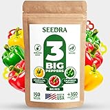 photo: You can buy SEEDRA 3 Bell Peppers - 150 Seeds of California Wonder, Golden Cal Wonder, Big Red Bell Pepper for Planting - Variety Pack of Red, Yellow and Green Peppers and Free 350+ Lettuce Buttercrunch Seeds online, best price $10.88 new 2024-2023 bestseller, review