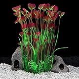 photo: You can buy QUMY Large Aquarium Plants Artificial Plastic Fish Tank Plants Decoration Ornament for All Fish (B-Red) online, best price $11.99 new 2024-2023 bestseller, review