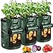 photo JJGoo Potato Grow Bags, 3 Pack 10 Gallon with Flap and Handles Planter Pots for Onion, Fruits, Tomato, Carrot 2024-2023
