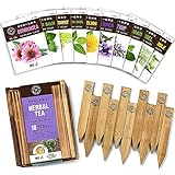 photo: You can buy Herb Garden Seeds for Planting - 10 Medicinal Herbs Seed Packets Non GMO, Wood Gift Box, Plant Markers - Herbal Tea Gifts for Tea Lovers, Herb Growing Kit Indoor Garden Starter Kit online, best price $19.90 ($1.99 / Count) new 2024-2023 bestseller, review