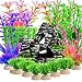 foto 23piezas de plantas de plástico para acuarios con vista de rocalla,planta de acuario artificial y montaña de acuario, cueva de roca de arrecife para decoración de adornos de pecera,(colores mezclados) 2024-2023