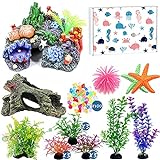 photo: You can buy Large Aquarium Decorations, Betta Fish Tank Accessories Decorations with Rocks and Plastic Plants, Beta Fish Tank Decor Set for Fish Aquarium Ornaments online, best price $18.86 new 2024-2023 bestseller, review