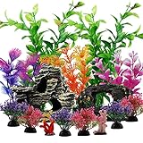 photo: You can buy Fish Tank Decorations Plants with Resin Broken Barrel and Cave Rock View, PietyPet 15pcs Aquarium Decorations Plants Plastic,Fish Tank Accessories, Fish Cave and Hideout Ornaments, Aquarium Decor online, best price $15.89 new 2024-2023 bestseller, review